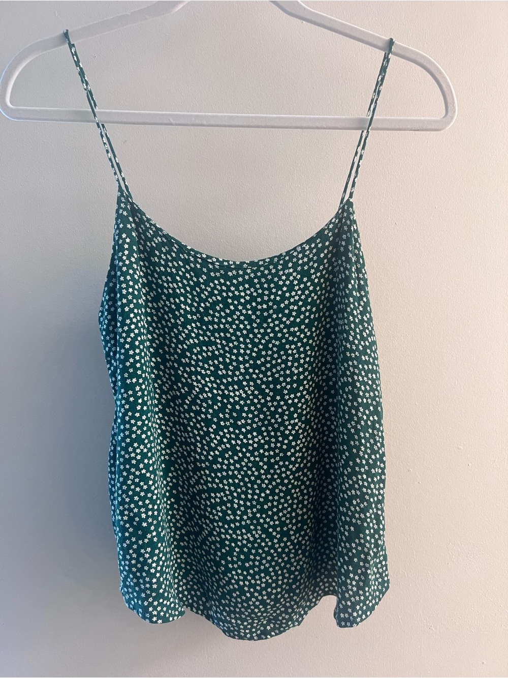Reformation Green Floral Camisole